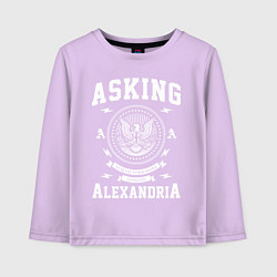 Лонгслив хлопковый детский Asking Alexandria: USA, цвет: лаванда