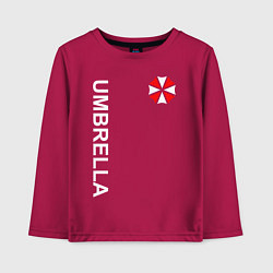 Лонгслив хлопковый детский UMBRELLA CORP, цвет: маджента