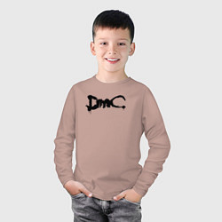 Лонгслив хлопковый детский DMC, цвет: пыльно-розовый — фото 2