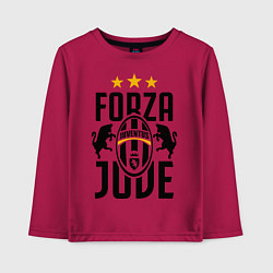 Лонгслив хлопковый детский Forza Juve, цвет: маджента