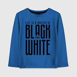 Лонгслив хлопковый детский Juventus: Black & White, цвет: синий
