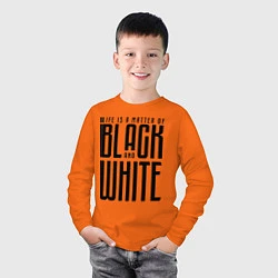 Лонгслив хлопковый детский Juventus: Black & White, цвет: оранжевый — фото 2