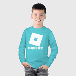 Лонгслив хлопковый детский ROBLOX, цвет: бирюзовый — фото 2