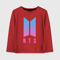 Лонгслив хлопковый детский BTS: Neon V, цвет: красный