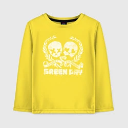 Лонгслив хлопковый детский Green Day: Skulls Love, цвет: желтый