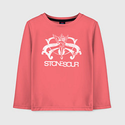 Лонгслив хлопковый детский Stone Sour, цвет: коралловый