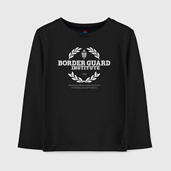 Лонгслив хлопковый детский Border Guard Institute, цвет: черный