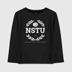 Лонгслив хлопковый детский NSTU, цвет: черный