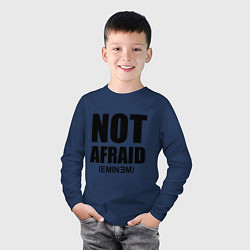Лонгслив хлопковый детский Not Afraid, цвет: тёмно-синий — фото 2