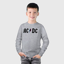 Лонгслив хлопковый детский AC/DC, цвет: меланж — фото 2