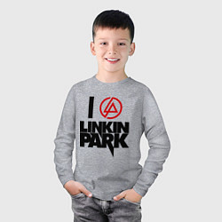 Лонгслив хлопковый детский I love Linkin Park, цвет: меланж — фото 2