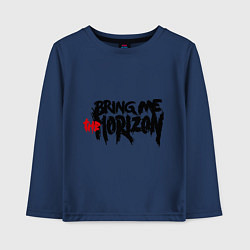 Лонгслив хлопковый детский Bring me the horizon, цвет: тёмно-синий
