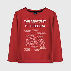 Лонгслив хлопковый детский The Anatomy of Freedom, цвет: красный