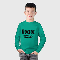 Лонгслив хлопковый детский Doctor Who?, цвет: зеленый — фото 2