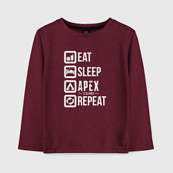 Детский лонгслив Eat, Sleep, Apex, Repeat