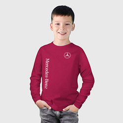Лонгслив хлопковый детский MERCEDES-BENZ, цвет: маджента — фото 2