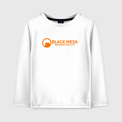 Лонгслив хлопковый детский Black Mesa: Research Facility, цвет: белый