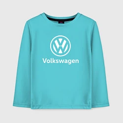 Лонгслив хлопковый детский VOLKSWAGEN, цвет: бирюзовый