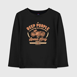 Лонгслив хлопковый детский Deep Purple: Speed King, цвет: черный