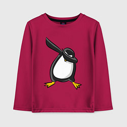 Лонгслив хлопковый детский DAB Pinguin, цвет: маджента