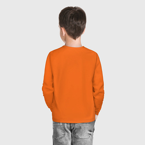 Детский лонгслив Бубновый туз / Оранжевый – фото 4