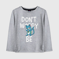 Лонгслив хлопковый детский Dont Worry be Fairy Tail, цвет: меланж