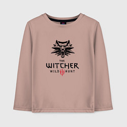 Лонгслив хлопковый детский THE WITCHER 3:WILD HUNT, цвет: пыльно-розовый