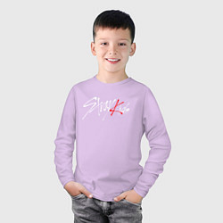 Лонгслив хлопковый детский STRAY KIDS FELIX, цвет: лаванда — фото 2