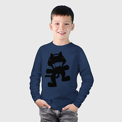 Лонгслив хлопковый детский MONSTERCAT, цвет: тёмно-синий — фото 2