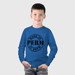 Лонгслив хлопковый детский Made in Perm, цвет: синий — фото 2