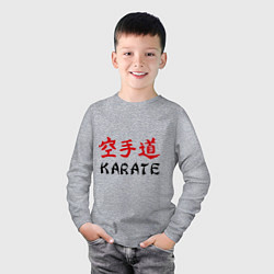 Лонгслив хлопковый детский Karate Master, цвет: меланж — фото 2