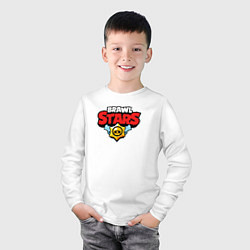 Лонгслив хлопковый детский BRAWL STARS, цвет: белый — фото 2