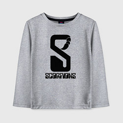 Лонгслив хлопковый детский Scorpions logo, цвет: меланж