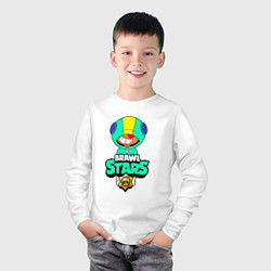 Лонгслив хлопковый детский Brawl Stars LEON, цвет: белый — фото 2