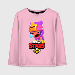Лонгслив хлопковый детский BRAWL STARS - SANDY, цвет: светло-розовый