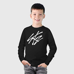Лонгслив хлопковый детский Stray Kids, цвет: черный — фото 2