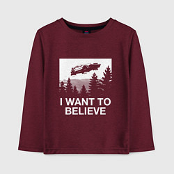 Детский лонгслив I WANT TO BELIEVE