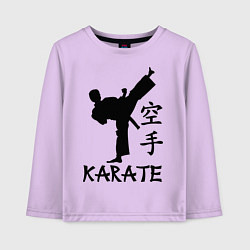 Лонгслив хлопковый детский Karate craftsmanship, цвет: лаванда