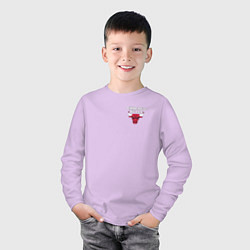 Лонгслив хлопковый детский CHICAGO BULLS НА СПИНЕ, цвет: лаванда — фото 2