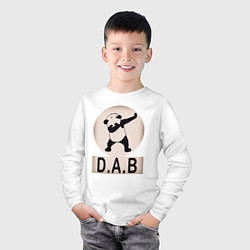 Лонгслив хлопковый детский DAB Panda, цвет: белый — фото 2