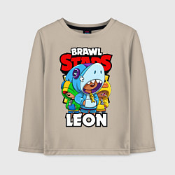 Детский лонгслив BRAWL STARS LEON