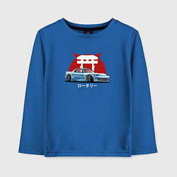 Лонгслив хлопковый детский Mazda Rx-7, цвет: синий