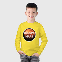 Лонгслив хлопковый детский Илон Маск, цвет: желтый — фото 2