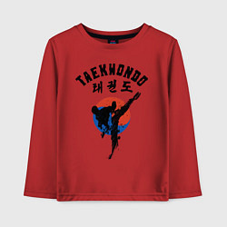 Лонгслив хлопковый детский Taekwondo, цвет: красный