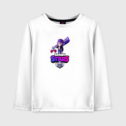 Лонгслив хлопковый детский BRAWL STARS:МОРТИС, цвет: белый