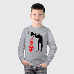 Лонгслив хлопковый детский Banksy, цвет: меланж — фото 2