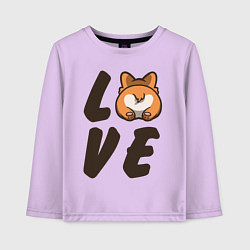 Детский лонгслив Love Corgi