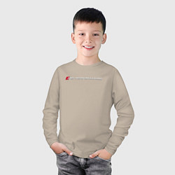 Лонгслив хлопковый детский AUDI RS, цвет: миндальный — фото 2