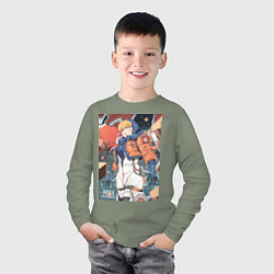 Лонгслив хлопковый детский Apex Legends Wattson, цвет: авокадо — фото 2