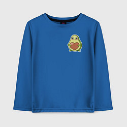 Лонгслив хлопковый детский Avocado Heart, цвет: синий